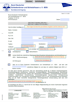 Ausfüllhilfe zur Beitrittserklärung / -bestätigung